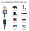 Twozoh Cable Hdmi Flexible A Hdmi En Ngulo Recto De 90 1 Pie 3