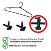 Kit 50 Cabides Preto Com 100 Presilhas Saia Calça Camiseta 2 Kit 50 Cabides Preto Com 100 Presilhas Saia Calça Camiseta 2