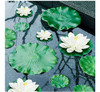 Espuma Flotante Artificial Flor De Loto Blanca Y Hojas De Lo 0