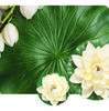 Espuma Flotante Artificial Flor De Loto Blanca Y Hojas De Lo 2