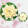 Espuma Flotante Artificial Flor De Loto Blanca Y Hojas De Lo 3