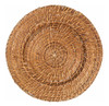 Kit 4 Unidades Sousplat Redondo Bege Rattan 32cm Rafimex 1