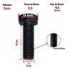 50 Un Parafuso Sextavado M05 X 16mm Aço 8.8 Inteira Fio 0,8 1