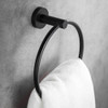 Aro Toallero Para Baño Negro Mate 1