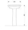 Pie Columna Loza Roca Capea Baño Porcelana Blanca Mueble 1