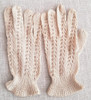 Antiguo Par De Guantes Beige Tejidos B4 2 Antiguo Par De Guantes Beige Tejidos B4 2