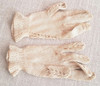 Antiguo Par De Guantes Beige Tejidos B4 6 Antiguo Par De Guantes Beige Tejidos B4 6