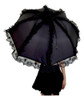 Sombrilla De Encaje Victoriano Gótico Gothika Estilo Negro | 4