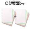Caderno Inteligente Refil Médio Colorido 50 Folhas - Kit C/2 1