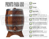 Barril Dorna Cachaça Pipote Jutaí Vertical 2 Litros Madeira 3