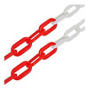 Cadena Plástica Blanca Y Roja Por Metro Seguridad Laboral 1