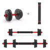 Set Intercambiable Barra Mancuerna Rusa 10k Discos 2