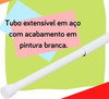 Porta Cortina Box Varão Bastão Banheiro Aço 1,20cm Até1,33cm 3