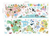 Calcomanías De Pared Mapa Mundial Animales Niños Decoración 6