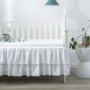 Jsd Falda Blanca Con Volantes Para Cama De Cuna, Doble Capa, 3