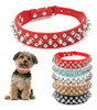 Hotlion Collar De Perro Con Púas Ajustable De Piel 0