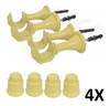 Kit 4 Suporte Para Varão Cortina Com Ponteira 19mm Marfim 0