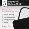 Effiliv Bathroom Rug Set 5 Piece - Juego De Alfombras De Bañ 3