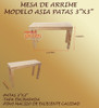 Mesa Arrime Asia Desayunador Recibidor En Pino Macizo 120cm 4