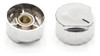 3 Perillas Potenciometro 20mm Alto 14mm Buje Cromada 0