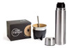 Set Matero Termo Plateado 1 L Mate Termico Ecocuero Bombilla 0
