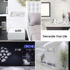 Edup Home - Reloj Despertador De Pared 3d Y Luz Led Blanca C 1