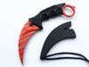Juego De Hoja Fija Roja Karambit Csgo Cs Go Supervivencia De 0