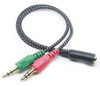 Cable Adaptador Audio Microfono Ps4 1 Miniplug A 2 Miniplug 2
