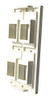 Faceplate Marco Adaptador P/4 Modulos Rj45 Fpwab Hellerman 1