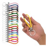 18 Pc Colores Trenzado Cuero Llavero Bolso Llavero Doble Tit 0