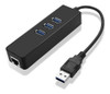 Hub 3 Puertos 3.0 + Adaptador De Red Usb 2.0 A Ethernet Rj45 0