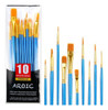 Juego De Pinceles Acrílicos, 1 Paquete / 10 Piezas Pinceles 0