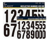 Numeros Autoadhesivos Vinilo Reflectivo Beg 7.6 Cm- 6 Sets 0