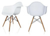 Juego Comedor Eames Mesa Redonda 120cm + 4 Sillas Apoyabrazo 2