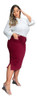 Saia Evangélica Plus Size Midi Basica Com Elastano 46 Ao 60 0