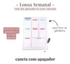 Planner Lousa Magnético Imã Semanal C/ Caneta Para Geladeira 1