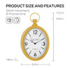 Reloj De Pared Retro Pequeño 17x28 Cm Amarillo Blanco 1