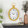 Reloj De Pared Retro Pequeño 17x28 Cm Amarillo Blanco 3