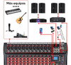 Fulode Ct120s 12channel Mezclador De Audio, Consola Con Blue 2