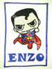 Parche Aplique Bordado Superman Con Nombre Personalizado 0