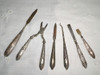 Antiguo Juego De Utensilios De Manicura De Plata 800 Sellada 0