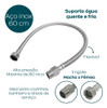 6 Mangueira Engate Flexivel 60cm Aço Inox Trançado 1/2 Kit 2
