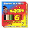Kit 36 Massinha De Modelar Escolar 6 Cores Magix 90g Atacado 1