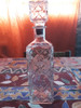Antiguo Botellón  Whisky Whiskera Vidrio Facetado Con Tapón 0