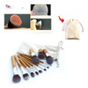 11pc Bambú Maquillaje Pinceles Set Fundación Pro Colorete Ka 0