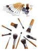 11pc Bambú Maquillaje Pinceles Set Fundación Pro Colorete Ka 3