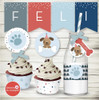 Kit Imprimible Perrito Celeste Invitación Cumpleaños 3