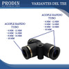 Conector Rápido Neumático Tee Tubo Tubo De 12 Mm 2