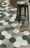 Cerámica Piso Pared Hexagonal 20x23cm Ceral Cimento Gris 3