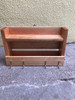 Repisa Porta Llaves Con Estantes En Madera Reciclada Natural 3